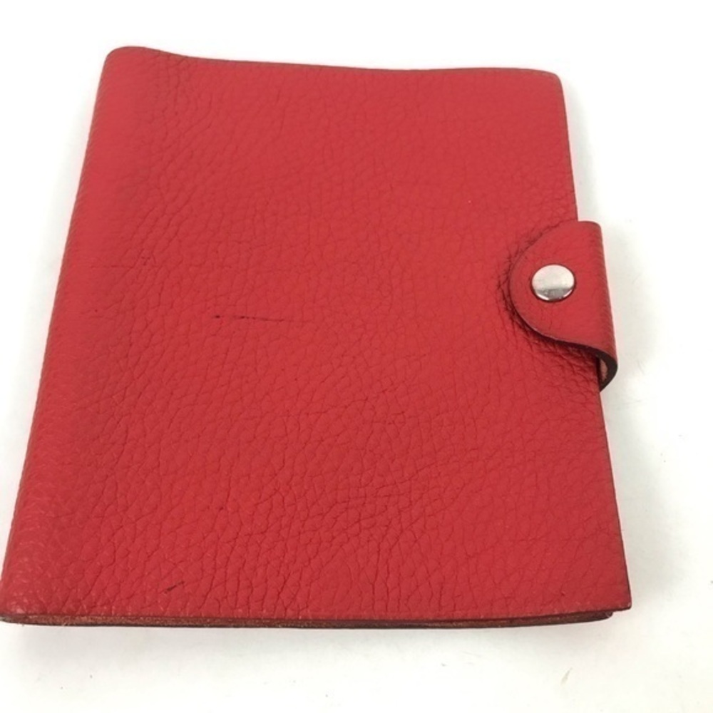 Hermes Red Togo Leather Ulysse PM Agenda Cover